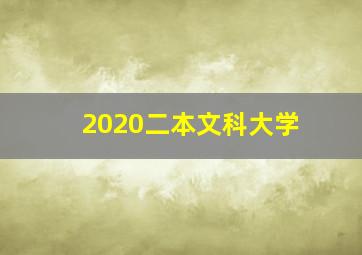 2020二本文科大学