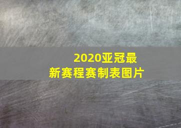 2020亚冠最新赛程赛制表图片