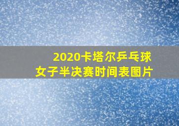 2020卡塔尔乒乓球女子半决赛时间表图片