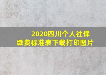 2020四川个人社保缴费标准表下载打印图片