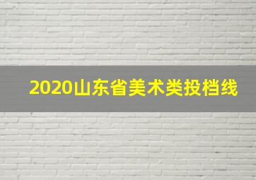 2020山东省美术类投档线