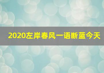 2020左岸春风一语断蓝今天