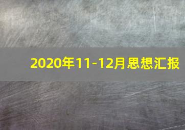 2020年11-12月思想汇报