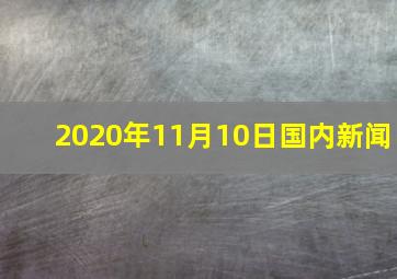 2020年11月10日国内新闻