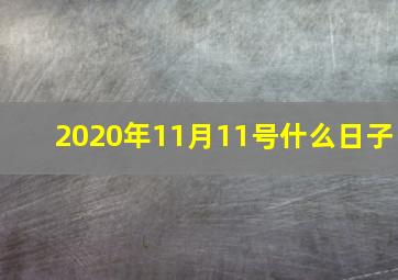 2020年11月11号什么日子