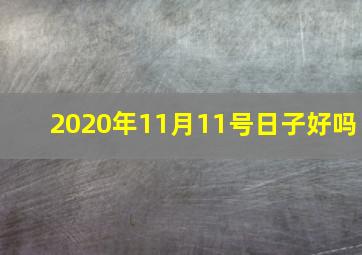 2020年11月11号日子好吗