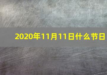 2020年11月11日什么节日