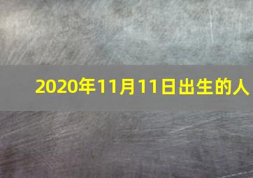 2020年11月11日出生的人