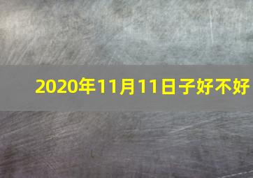 2020年11月11日子好不好