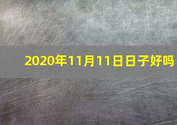 2020年11月11日日子好吗