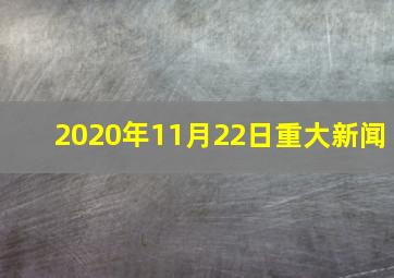 2020年11月22日重大新闻