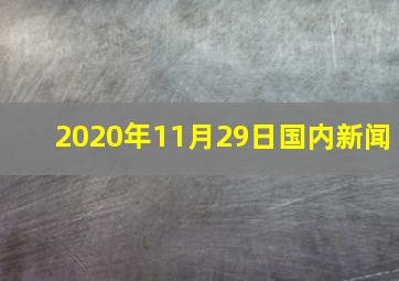 2020年11月29日国内新闻