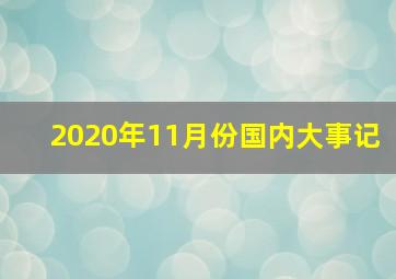 2020年11月份国内大事记