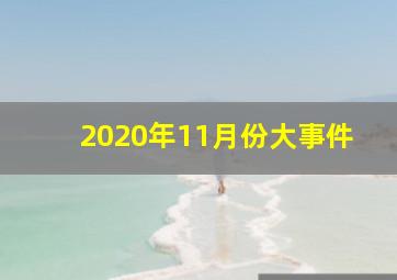 2020年11月份大事件