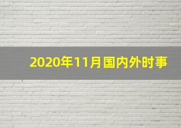 2020年11月国内外时事