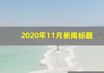 2020年11月新闻标题