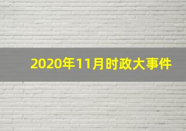 2020年11月时政大事件