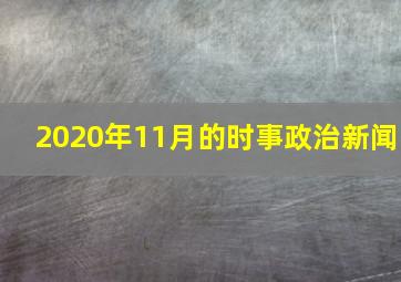 2020年11月的时事政治新闻