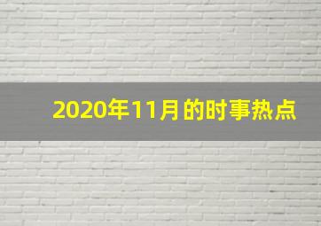 2020年11月的时事热点