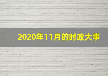 2020年11月的时政大事