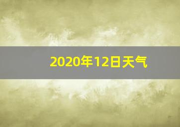 2020年12日天气