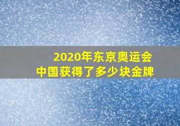 2020年东京奥运会中国获得了多少块金牌