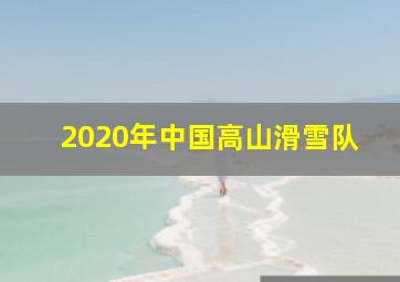 2020年中国高山滑雪队