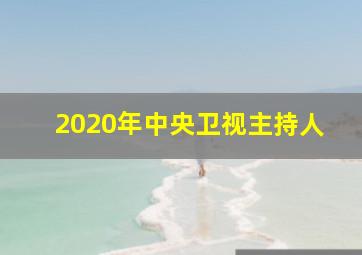 2020年中央卫视主持人