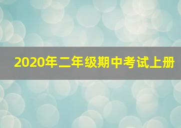 2020年二年级期中考试上册