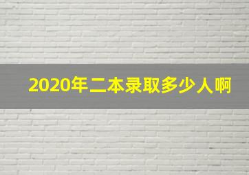 2020年二本录取多少人啊