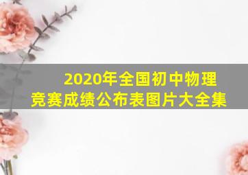 2020年全国初中物理竞赛成绩公布表图片大全集