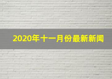 2020年十一月份最新新闻