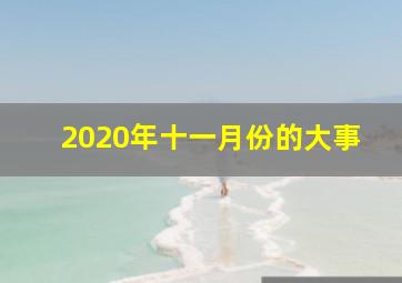 2020年十一月份的大事