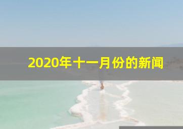 2020年十一月份的新闻