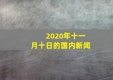 2020年十一月十日的国内新闻