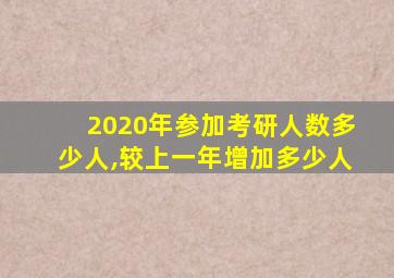 2020年参加考研人数多少人,较上一年增加多少人