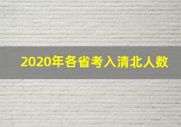 2020年各省考入清北人数