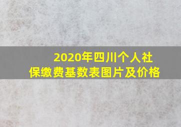 2020年四川个人社保缴费基数表图片及价格