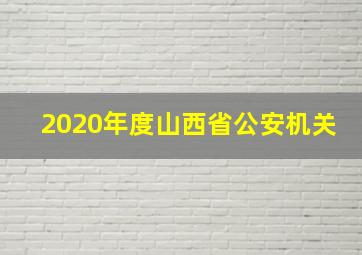 2020年度山西省公安机关