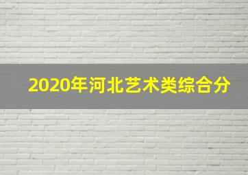 2020年河北艺术类综合分