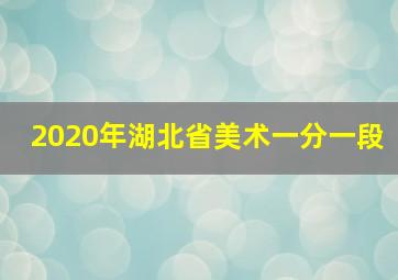 2020年湖北省美术一分一段