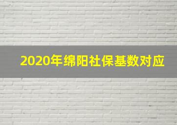 2020年绵阳社保基数对应