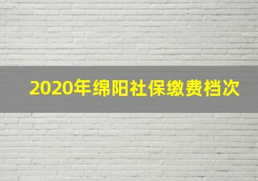 2020年绵阳社保缴费档次