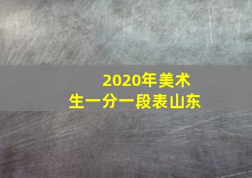 2020年美术生一分一段表山东