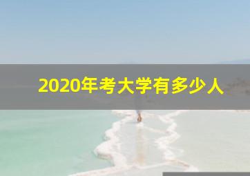 2020年考大学有多少人