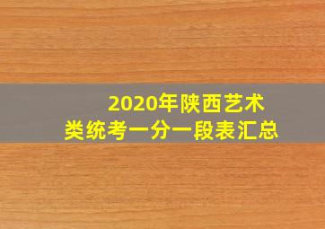 2020年陕西艺术类统考一分一段表汇总