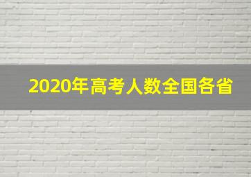 2020年高考人数全国各省