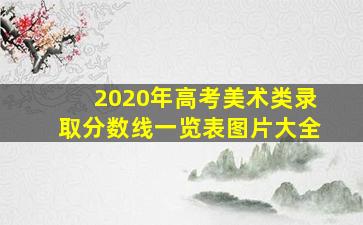 2020年高考美术类录取分数线一览表图片大全