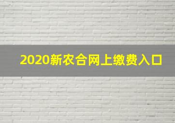 2020新农合网上缴费入口