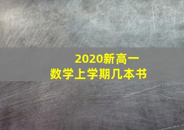 2020新高一数学上学期几本书